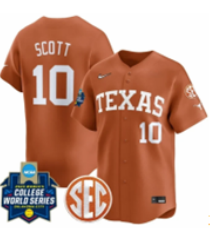 Men Texas Longhorns #10 Scott brown Nike joint Name NCAA 2025 Jersey style 24->ncaa teams->NCAA Jersey